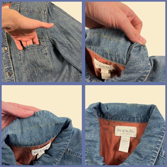 Vintage 90s denim jacket by J. Jill Denim, vintage size LT Tall jean jacket - Picture 3 of 6